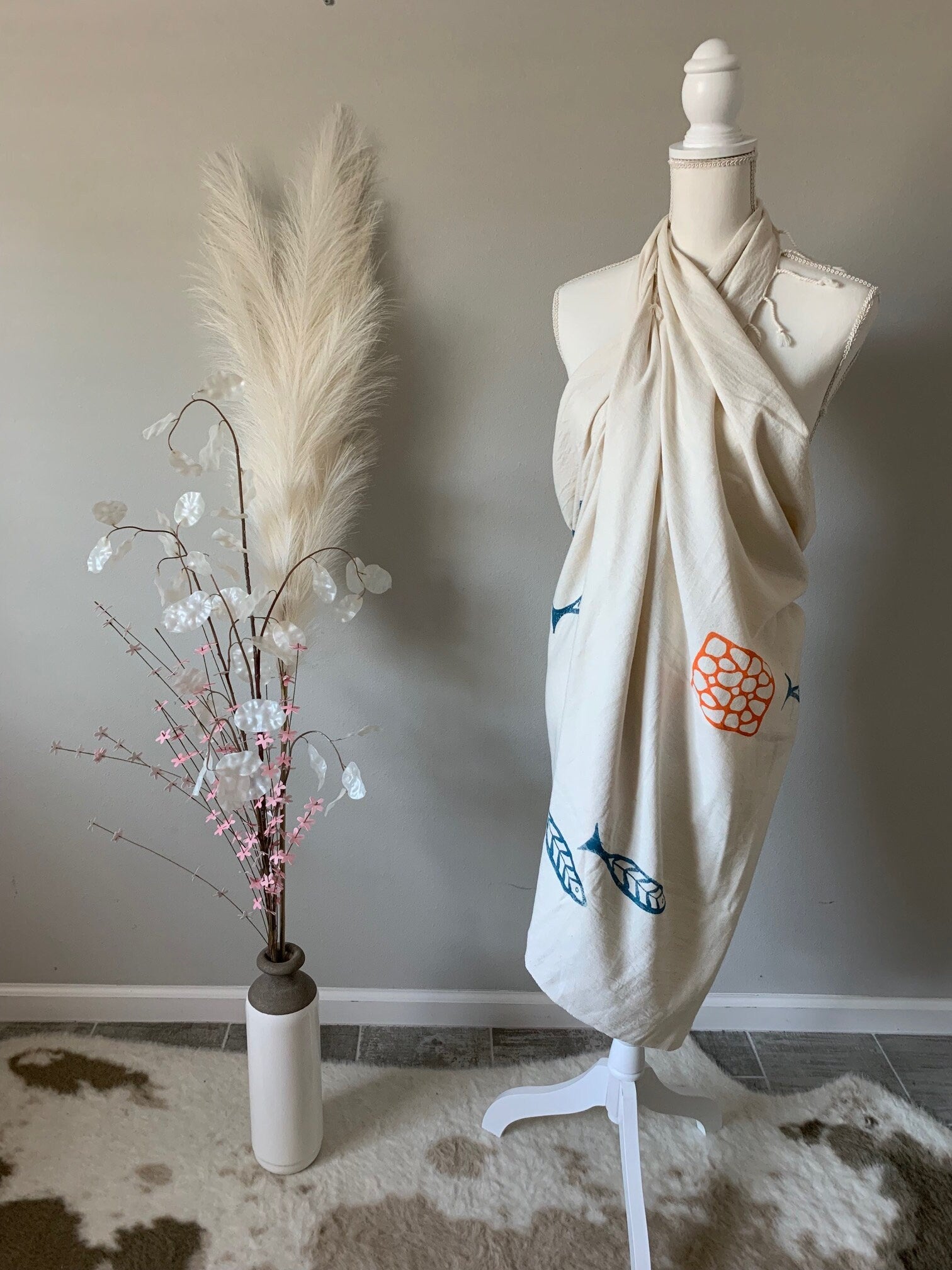 Special Coastal design Cotton Boho Sarong & Shawl