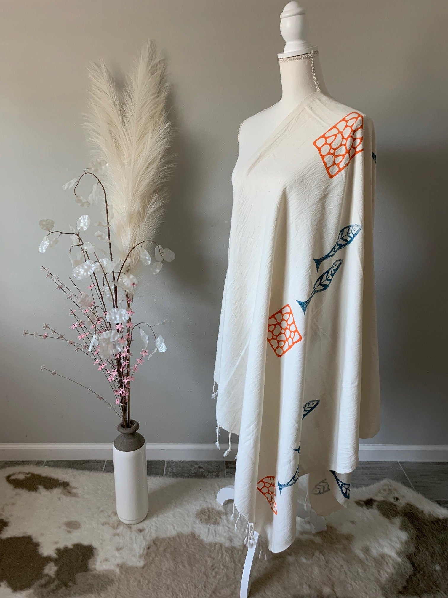 Special Coastal design Cotton Boho Sarong & Shawl