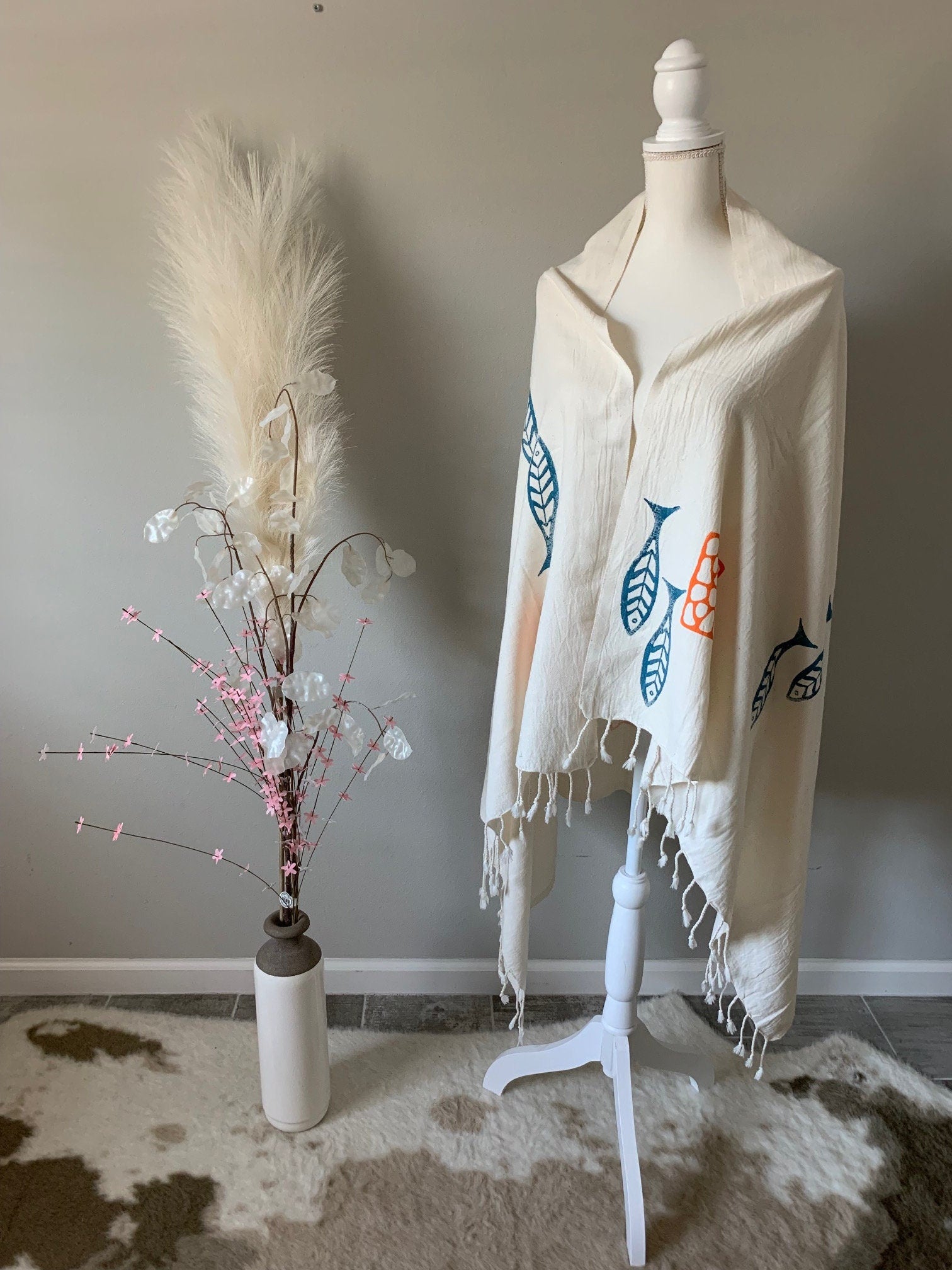 Special Coastal design Cotton Boho Sarong & Shawl